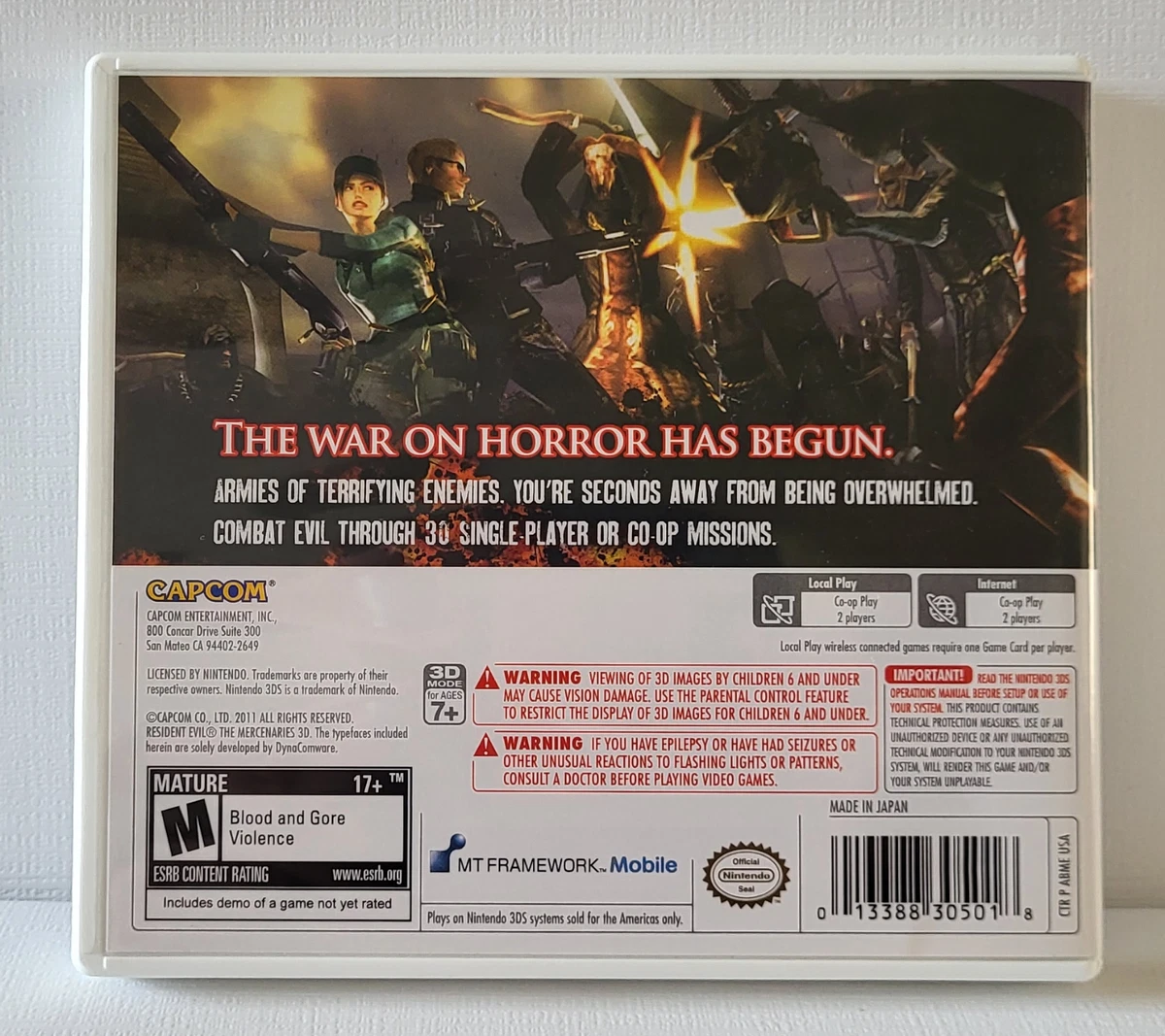 Resident Evil The Mercenaries 3D Nintendo 3DS