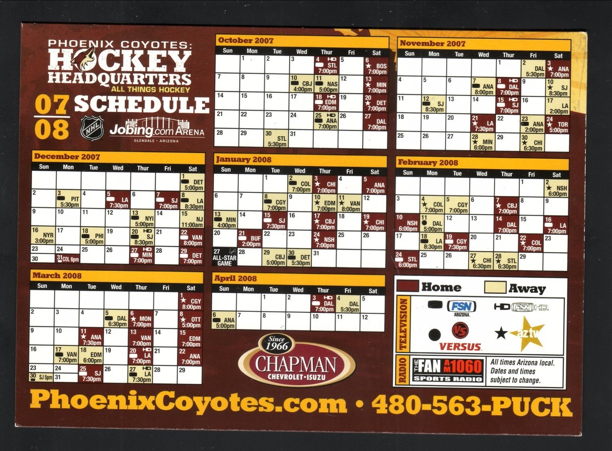 phoenix-coyotes-2007-08-magnet-schedule-chapman-chevrolet-ebay