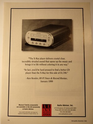 Audio Advisor Musical Fidelity Components 2002 Print Ad