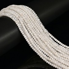 White Rainbow Moonstone Faceted Rondelle Beads 2x3mm 3x4mm 3x5mm 15.5" Strand