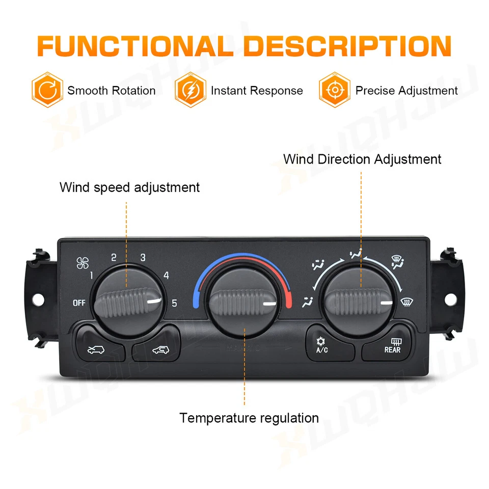 A/C Heater Control 599-218 for 1999-2002 Chevy Avalanche GMC Sierra - Image 2 of 4