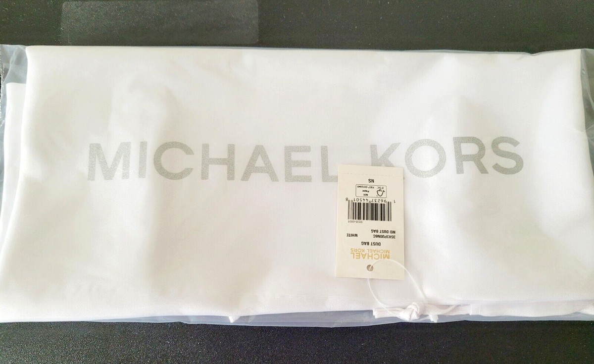 Michael Kors Medium Logo Woven Dust Bag, White 16