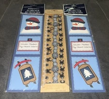 Lot Of 3 Season Holiday, Halloween, Winter, Snowman, Embellishments Scrapbooking