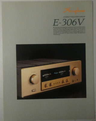 Accuphase E-306V Faltblatt Prospekt Werbung H-25967