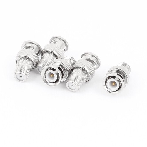 BNC Male Plug to FType Female Jack TV Adapter RF Coaxial Cable Connector (5/pk) eBay