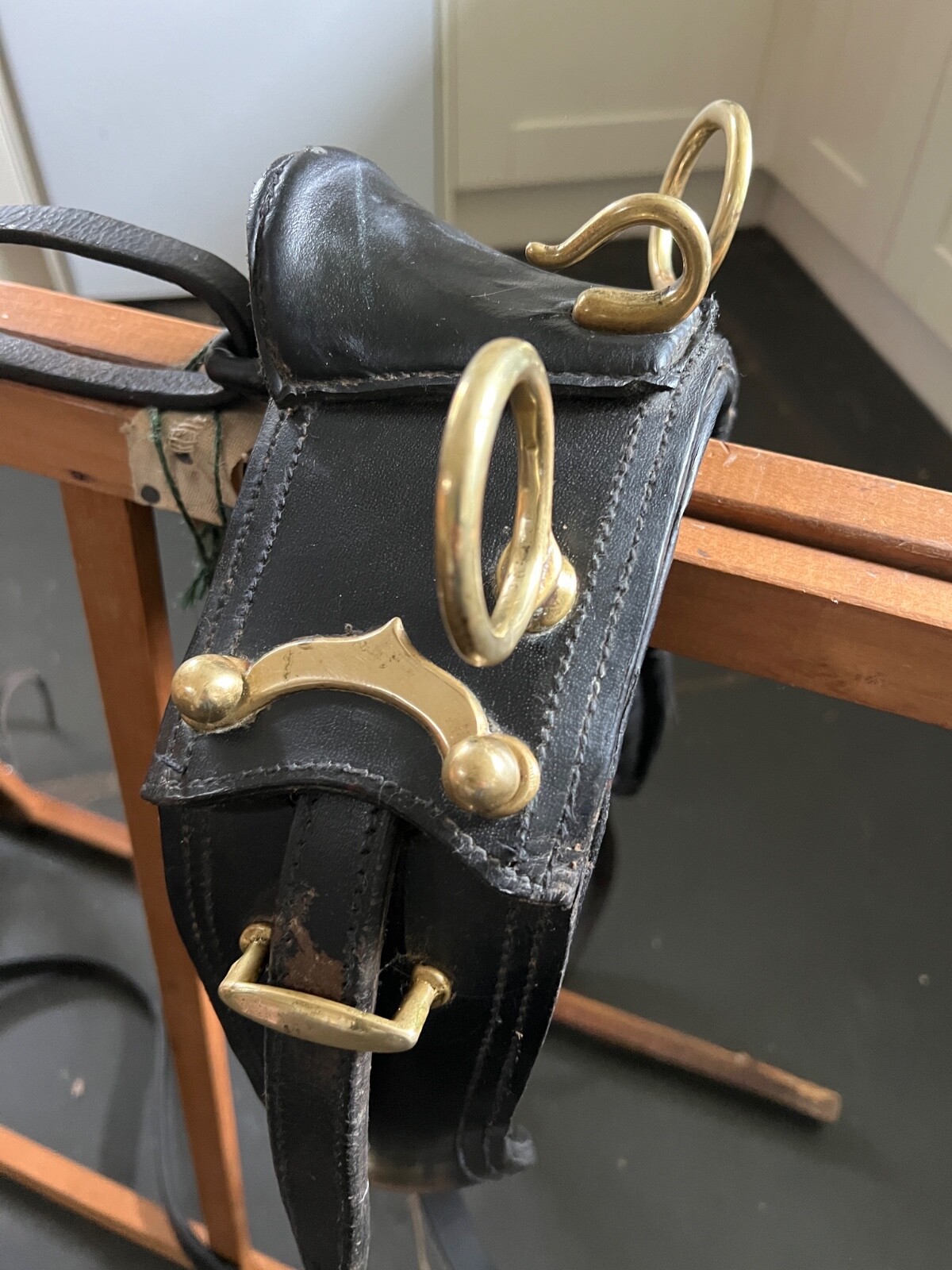 Horse Driving Harness, black leather harness in used condition. eBay