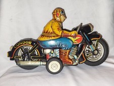 VINTAGE OLD TIN PLATE TOY FRICTION MOTORCYCLE CONDOR I Y METAL TOYS JAPAN 1958 #