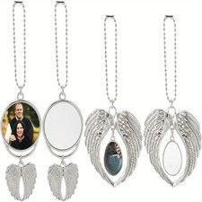 1box 4 sets 2 style Alloy Pendant tion Cabochon Settings Flat Round with Wind