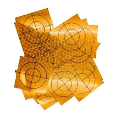 100-Pack Yellow Reflective Target Sheets 50x50mm For Total Station – Unbranded