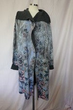 Ivko 100% Wool Knit Coat - Grey Floral Pattern - 44/46 Uk 18/20
