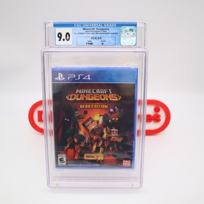 PS4 MINECRAFT DUNGEONS: HERO EDITION - CGC GRADED 9.0 A+! NEW & Factory Sealed!