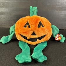 Ty Beanie Buddies Pumkin 8" Plush Stuffed Toy 1999 Halloween Fall