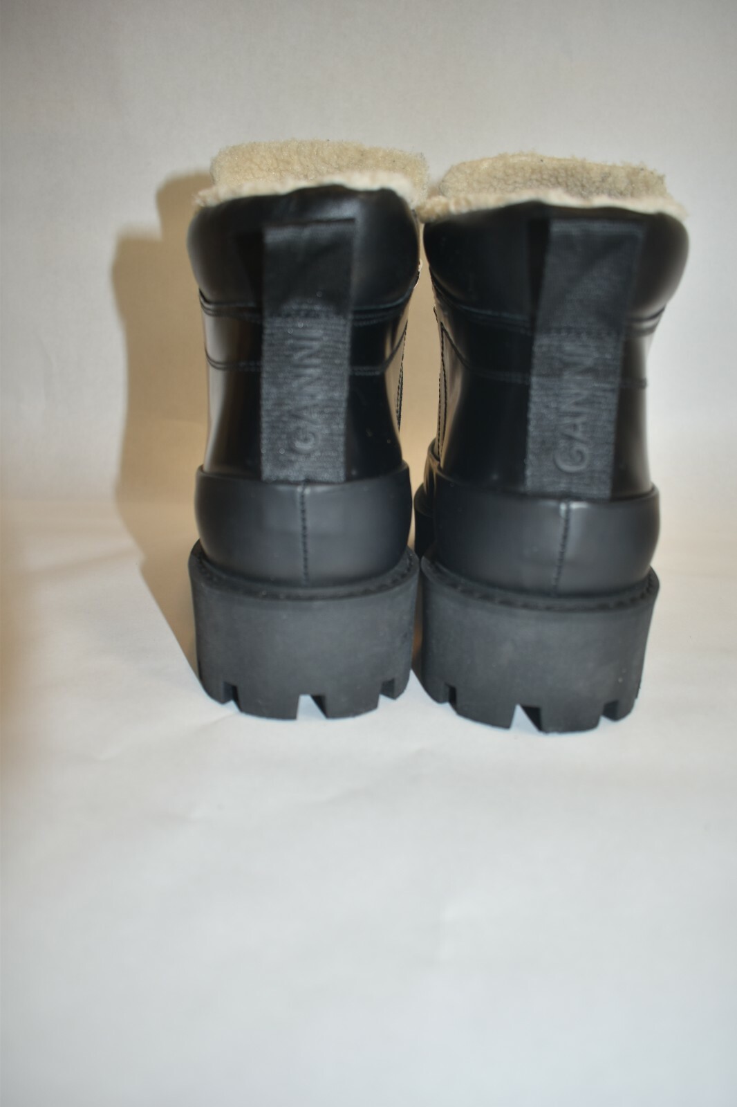 New! GANNI Leather Platform Hiking Ankle Boots Size 40 EU 10 US image 7