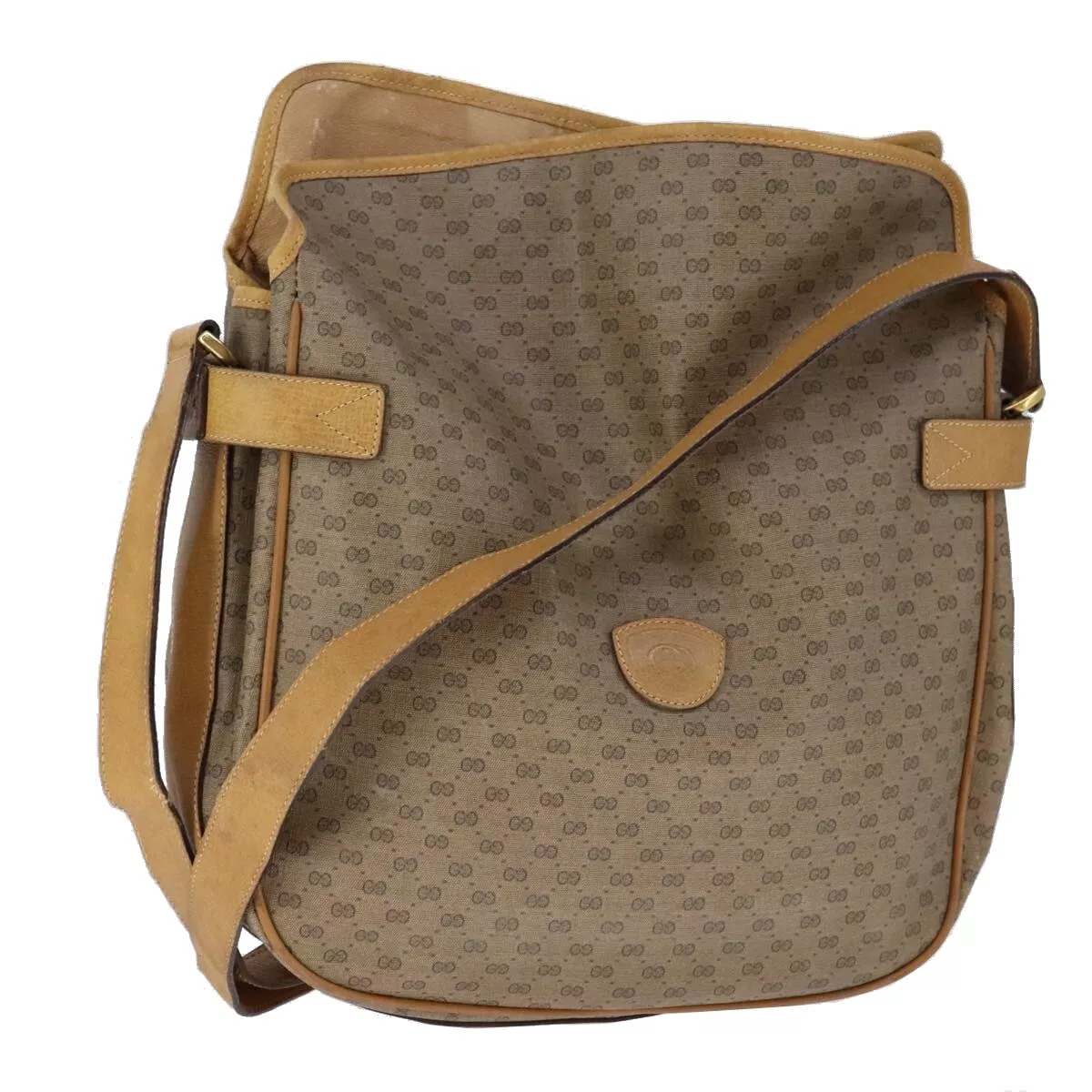 Sac à bandoulière GUCCI Micro GG Supreme PVC beige or authentique am7493