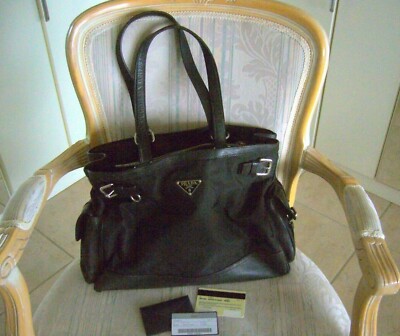 PRADA TASCHE mit  ID Karte  schwarz