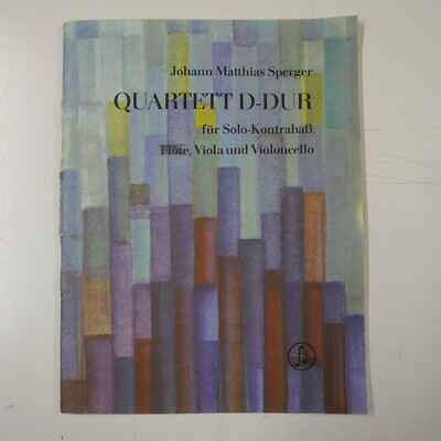 Partitur SPERGER Quartett D Maj für Kontrabass solo, OHNE FLÖTENSTIMME