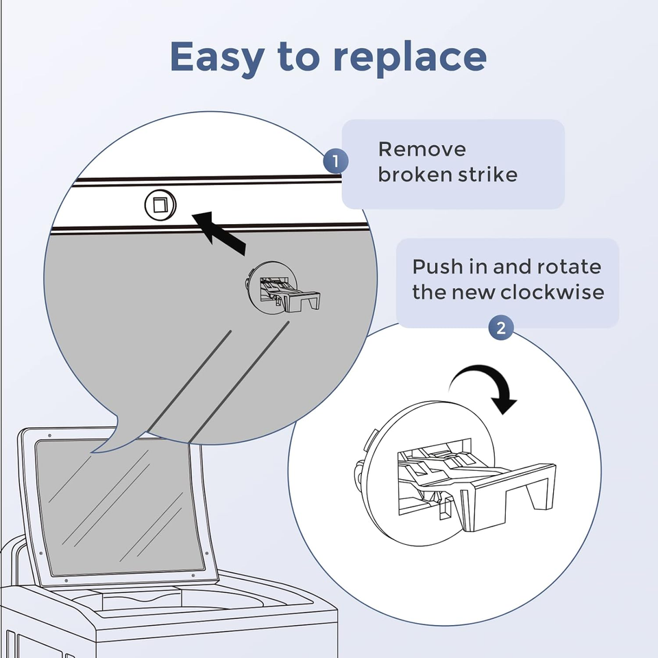 Washer Lid Strike Compatible with Whirlpool Maytag, Washer Door Lock