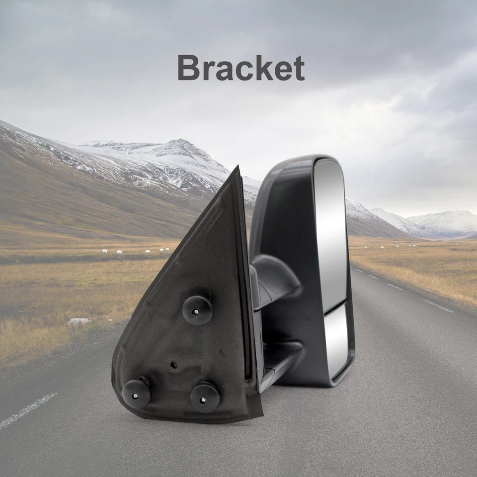 Espelhos de reboque manuais compatíveis 2001-2006 GMC Yukon XL 1500 2500 lado esquerdo+direito preto - Imagem 3 de 4