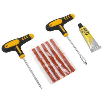 Car Tubeless Tyre Tire Puncture Repair Tools Plug Repairing Kit Needle Patch Fix