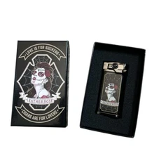 Torch Lighter Deadwood leather Rose, Love Is For Suckers, Cigars Are For Lovers