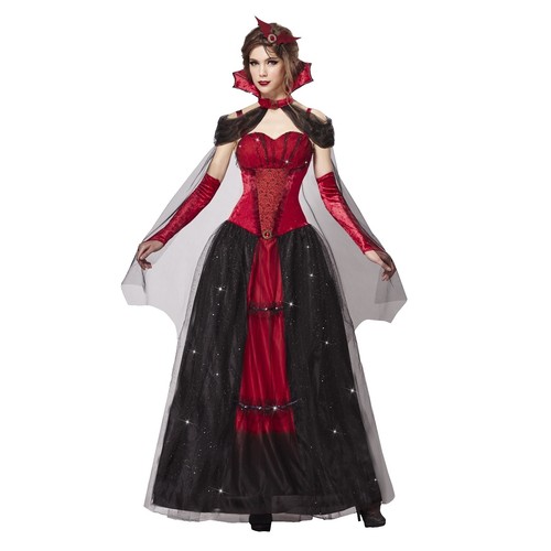 women's dark red and black off the shoulder dress vampire Gothic Witch Strap Long Sleeve Sugarplum Store Whether youre attending a masquerade ball Black and Red Vampire Gown