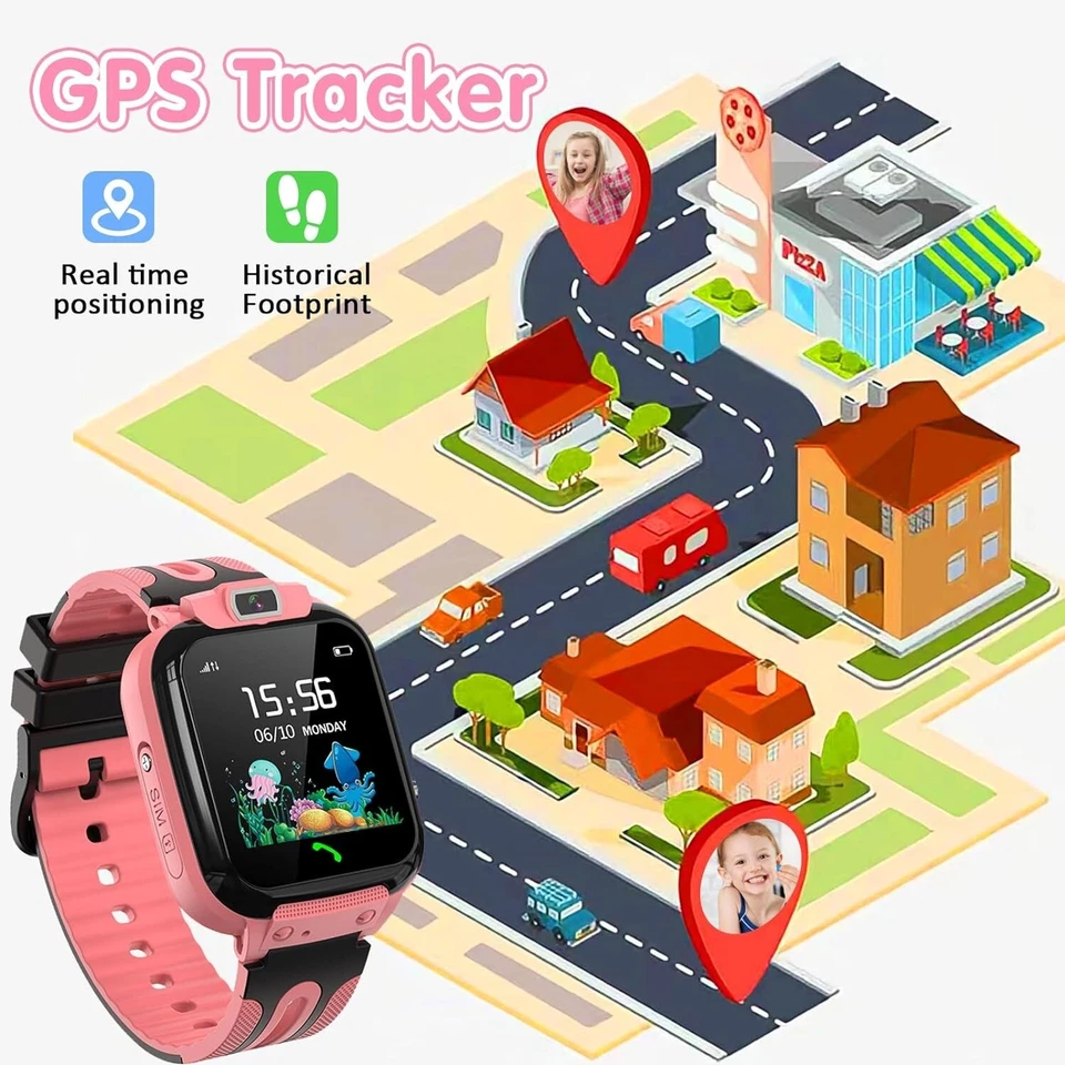 Smartwatch Kinder mit Telefonfunktion GPS Tracker SOS Armbanduhr iPhone Samsung - Bild 2 von 4