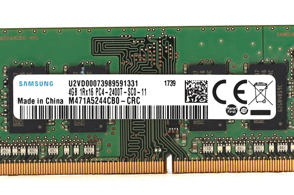 Samsung 4GB 1Rx16 PC4-2400T-SC0-11 SODIMM Laptop Memory P/N: M471A5244CB0-CRC - Image 3 of 3