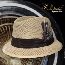 Classic Kaki W/ Brown Lowrider Derby Style Garcia Signature Hat Original