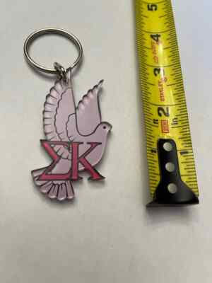 Sigma Kappa Symbol Acrylic Key Chain, Fob, Mirror Back, RETRO, LICENSED