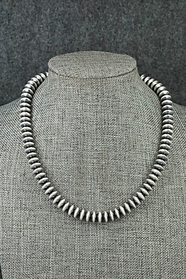 Sterling Silver Navajo Pearl Necklace 14'' - Bryannen Halwood