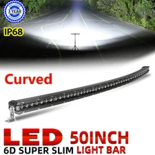 Roof 50inch LED Light Bar Curved Flood Spot Combo Truck Roof Driving 4X4 Offroad