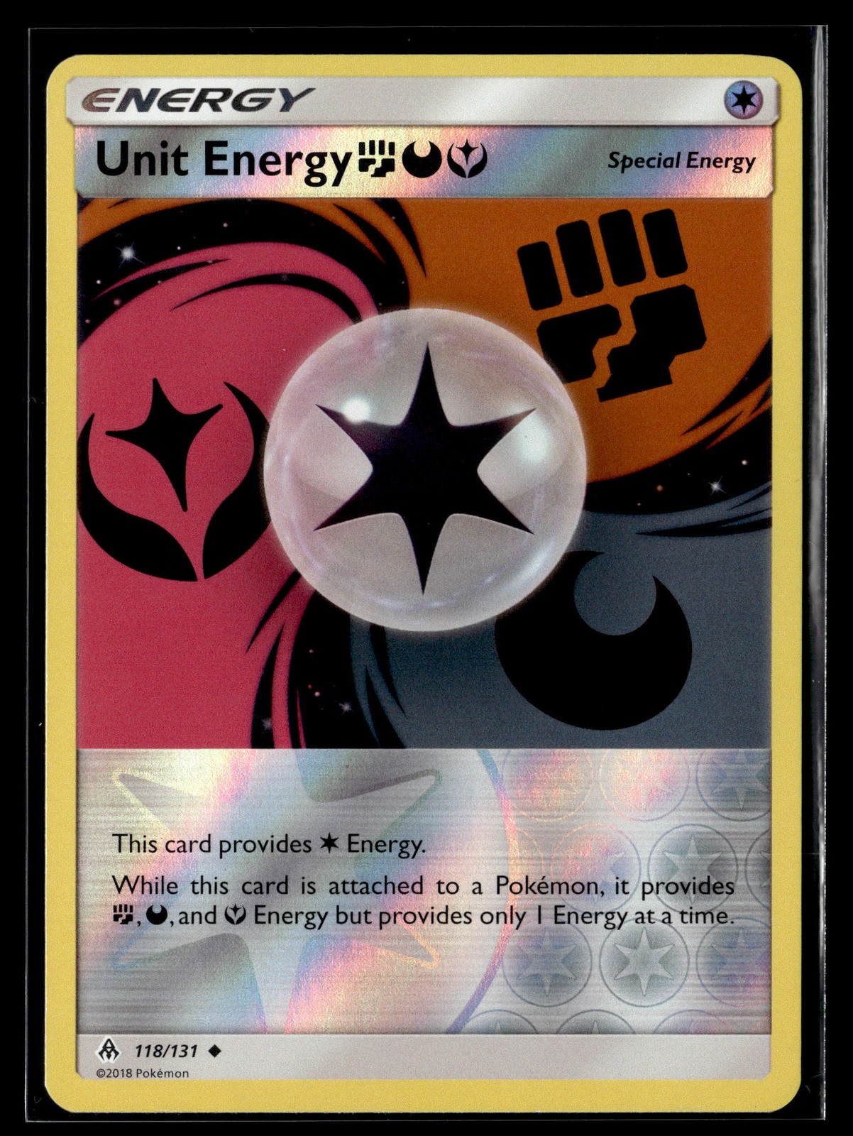 Pokemon TCG SM - Forbidden Light #118/131 Unit Energy FDY REVERSE HOLO 