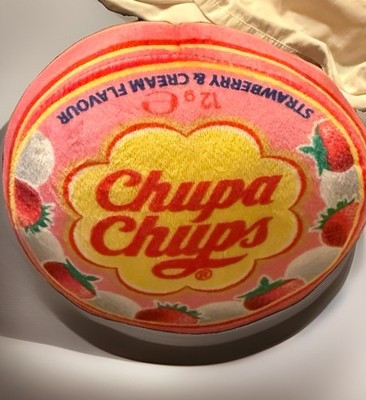 RARE!! Vintage Chupa Chups Strawberries & Cream Lollipop Plush Excellent Shape
