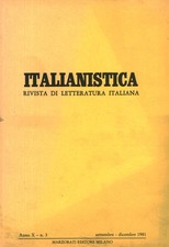 Italianistica: rivista di letteratura italiana. Anno X n.3 (settembre-dicembr...