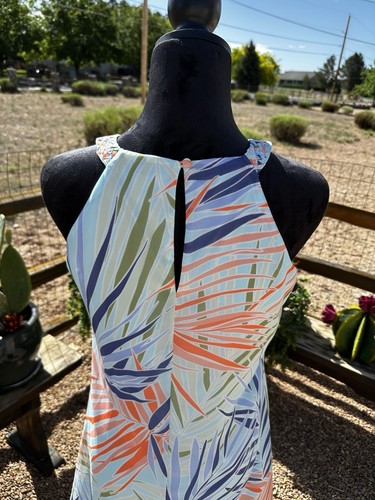 Abito donna stile costiero racerback foderato trasparente taglia 6 spiaggia matrimonio colorato - Foto 4 di 17