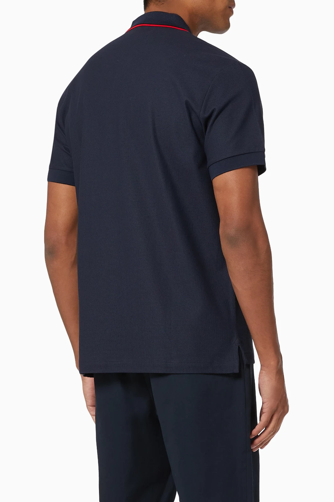 Men Burberry Polo Shirt Pullover Walton Navy Blue Size US48 3XL XXXL image 5