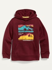 Old Navy Kid Boys Garment-Washed Gender-Neutral Pullover Hoodie Size Large 10-12