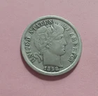 1898 US 10 cents barber dime silver coin