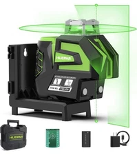 Durable Self-Leveling Green Laser Level with Adjustable Visibility & Carry Case