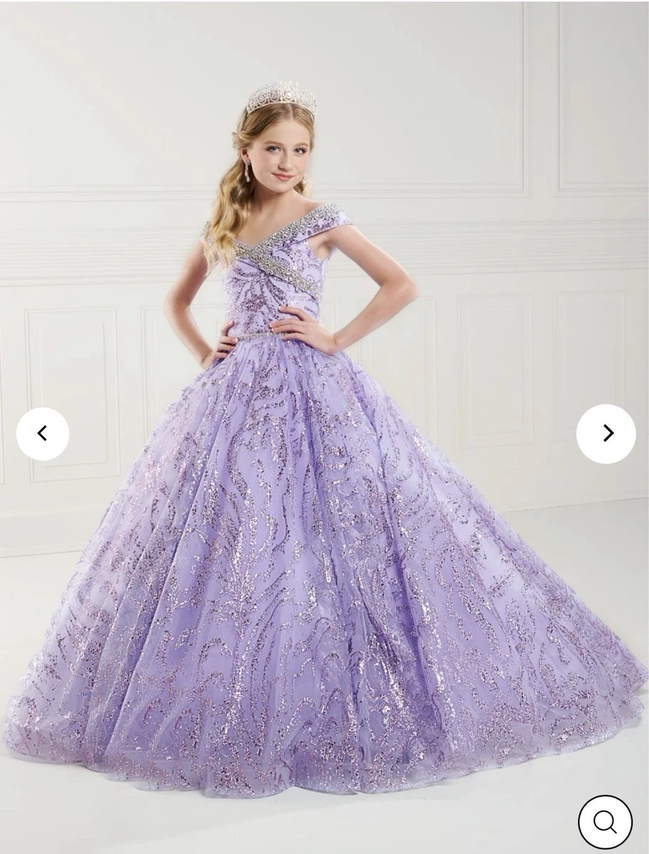 light purple pageant dress Light Purple One Shoulder Stoned Chiffon Pageant Gown with Cape