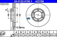 2X Bremsscheibe ATE 24.0122-0156.1 2 Bremsscheiben FüR Isuzu FüR Opel