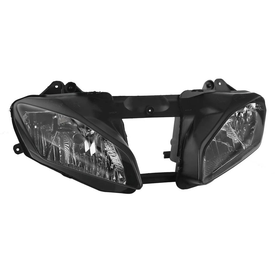 Conjunto de farol dianteiro preto compatível com Yamaha YZF R6 YZFR6 2008-2016 2015 2014 - Imagem 3 de 4