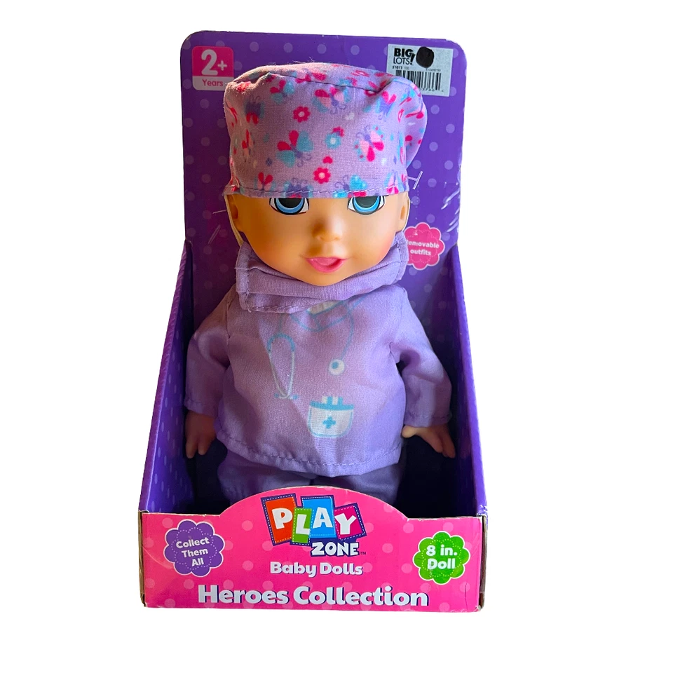 Play Zone Baby Dolls Heroes Collection- 8in Doll w/Removable Outfits- Age 2+ 11z