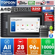 TOPDON ArtiDiag800 BT OBD2 Code Reader Car Diagnostic Tool ALL System+28 Reset