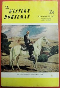 The Western Horseman July-Aug 1947 Nebraska Sand Hill Horse Good Condition Blak2