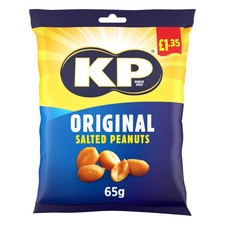 KP Original Salted Peanuts 65g PMP - from Giant Bradley's Sweet Shop