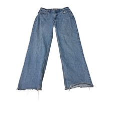 Abercrombie  Fitch Curve Love The Baggy Low Rise Jeans Blue 28 6R W32 L30 Raw