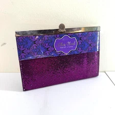 New Purple Glitter Photo Clutch Album Holds Sixteen 4x6 Photo Girl Stocking Gift