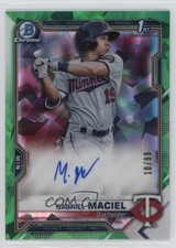 Gabriel Maciel Bowman Chrome 2021 Green Atomic Refractor /99 Auto