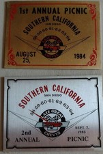 Vintage 1984 & 1985 Southern California San Diego Late Great Chevys Dash Plaque